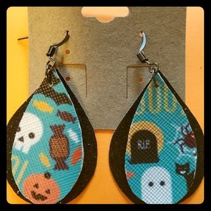 Trick or Treat Faux Leather Earrings